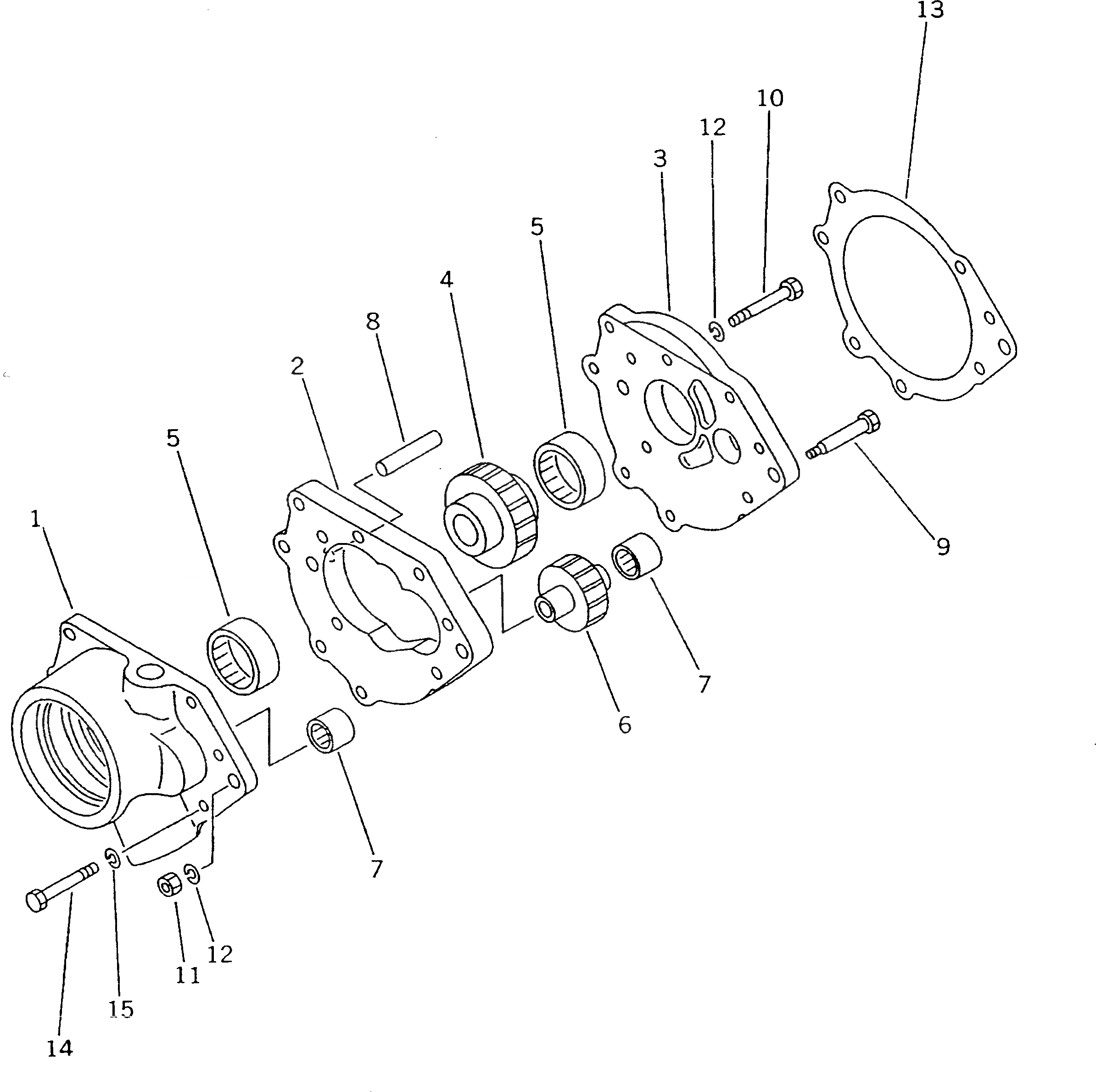 Схема запчастей Komatsu D21P-6 - ТРАНСМИССИЯ (F-R) (7/7) (НАСОС) ОСНОВН. МУФТА¤ТРАНСМИССИЯ¤ РУЛЕВ. УПРАВЛЕНИЕ И КОНЕЧНАЯ ПЕРЕДАЧА