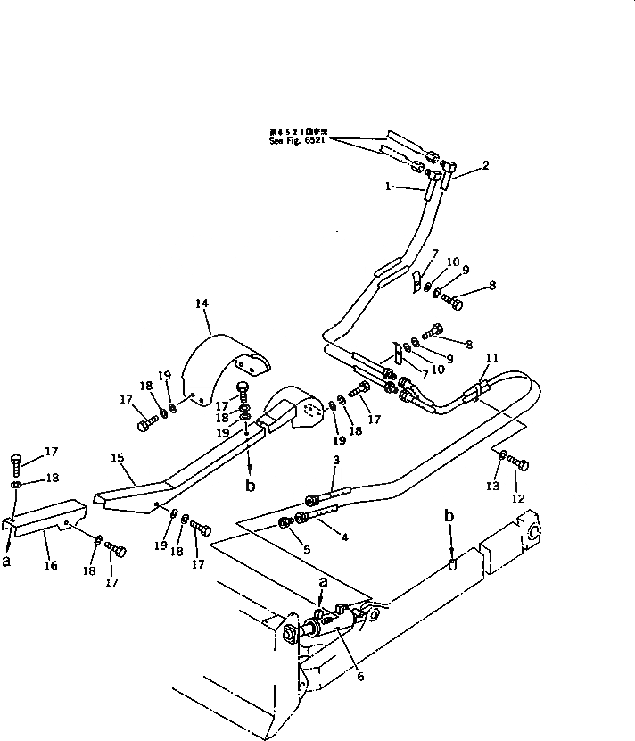 Схема запчастей Komatsu D21P-6 - ГИДРОЛИНИЯ (ЦИЛИНДР ПЕРЕКОСА ЛИНИЯ) (DOZER ) РАБОЧЕЕ ОБОРУДОВАНИЕ