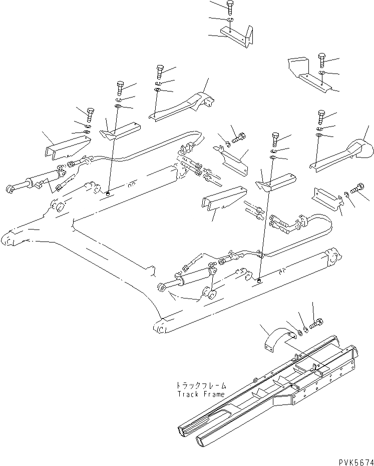 Схема запчастей Komatsu D21P-7T-M - DOZER МАСЛ. ЛИНИЯ (COVER) РАБОЧЕЕ ОБОРУДОВАНИЕ