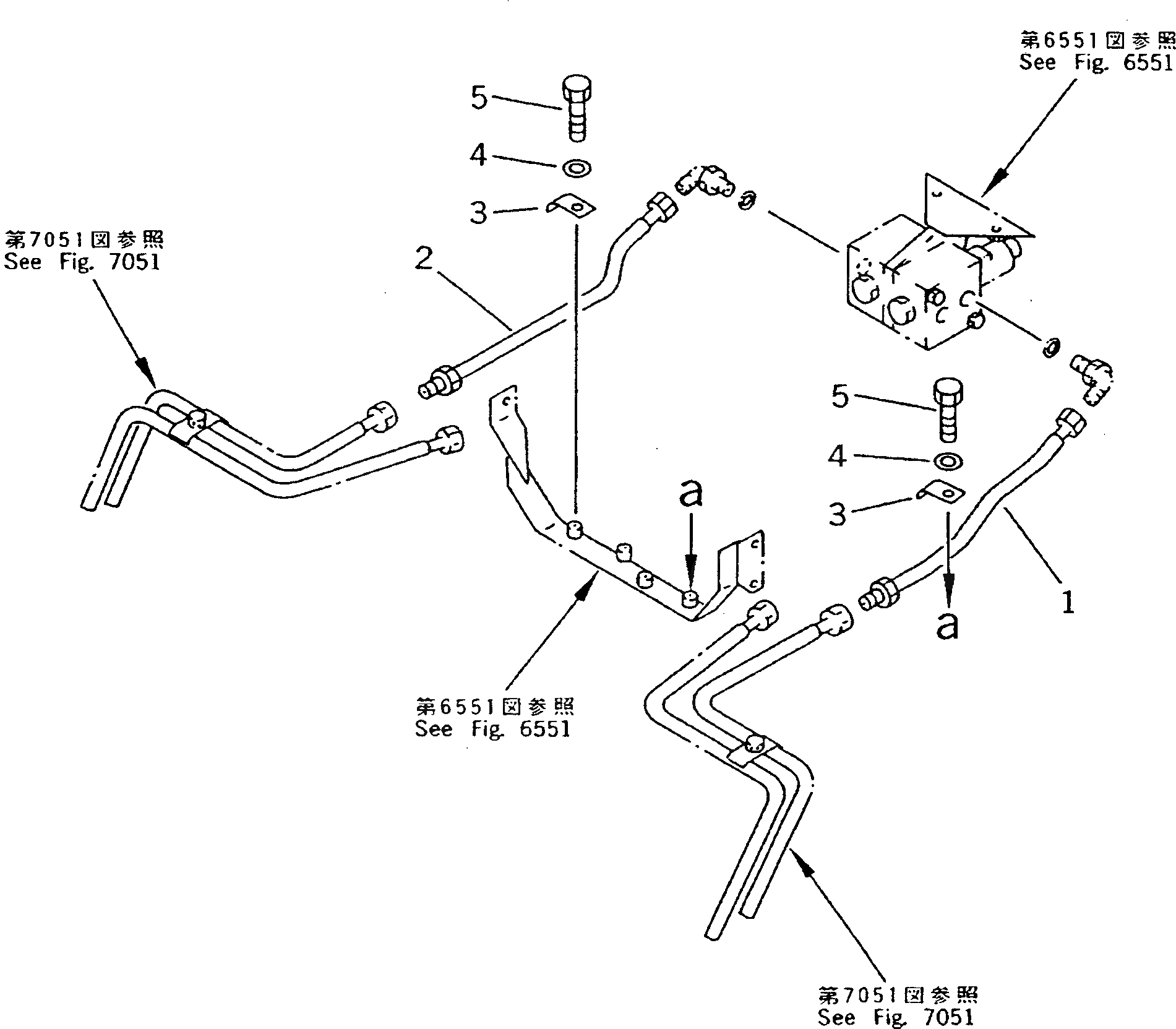 Схема запчастей Komatsu D21P-7A - ГИДРОЛИНИЯ (ЦИЛИНДР НАКЛОНА ЛИНИЯ) (ШАССИ) (ДЛЯ ОДИНОЧН. РЫЧАГ) УПРАВЛ-Е РАБОЧИМ ОБОРУДОВАНИЕМ