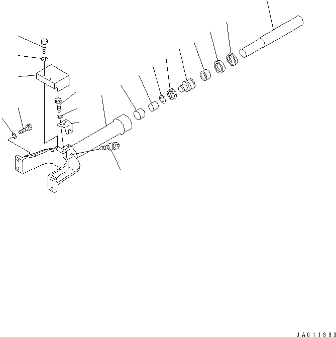 Схема запчастей Komatsu D21P-7T - ОПОРНЫЙ ЭЛЕМЕНТ ЛЕНИВЦА ROD ХОДОВАЯ
