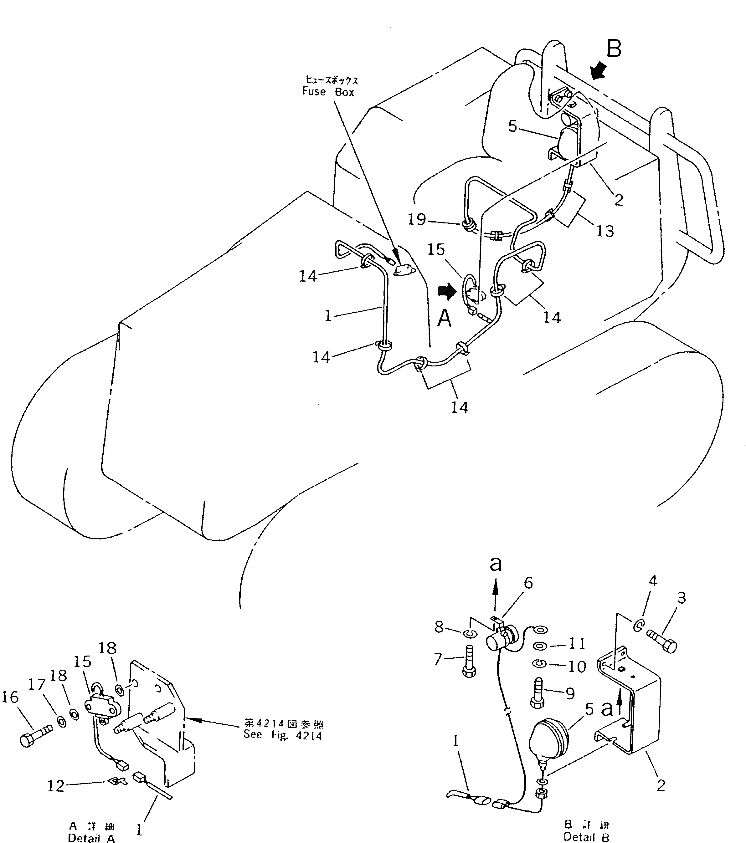 Схема запчастей Komatsu D21P-7T - СИГНАЛ ЗАДНЕГО ХОДА КОМПОНЕНТЫ ДВИГАТЕЛЯ И ЭЛЕКТРИКА