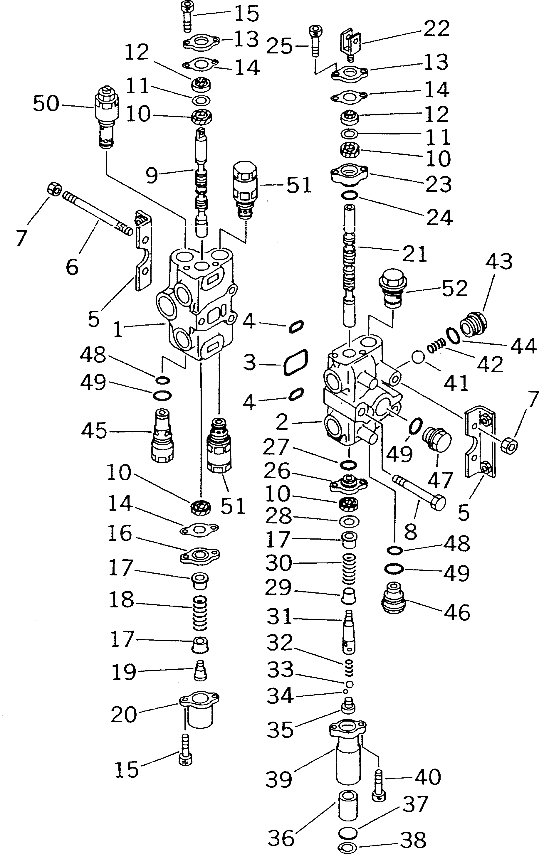 Схема запчастей Komatsu D21P-7T - РАБОЧЕЕ ОБОРУДОВАНИЕ КЛАПАН (/) (ДЛЯ MONO РЫЧАГ РУЛЕВ. УПРАВЛЕНИЕ) УПРАВЛ-Е РАБОЧИМ ОБОРУДОВАНИЕМ
