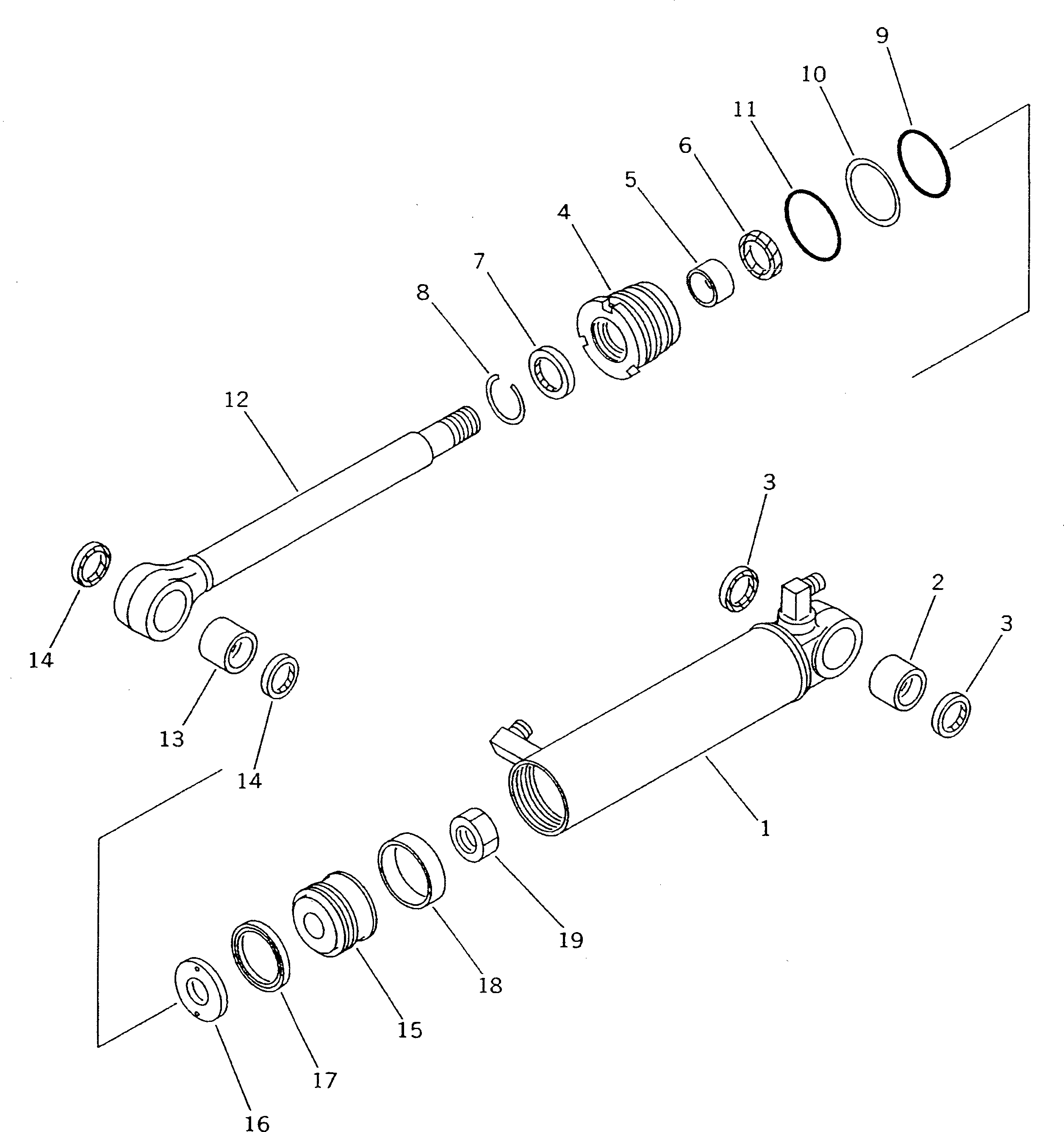 Схема запчастей Komatsu D21P-7T - TОБОД КОЛЕСАMING ЦИЛИНДР РАБОЧЕЕ ОБОРУДОВАНИЕ