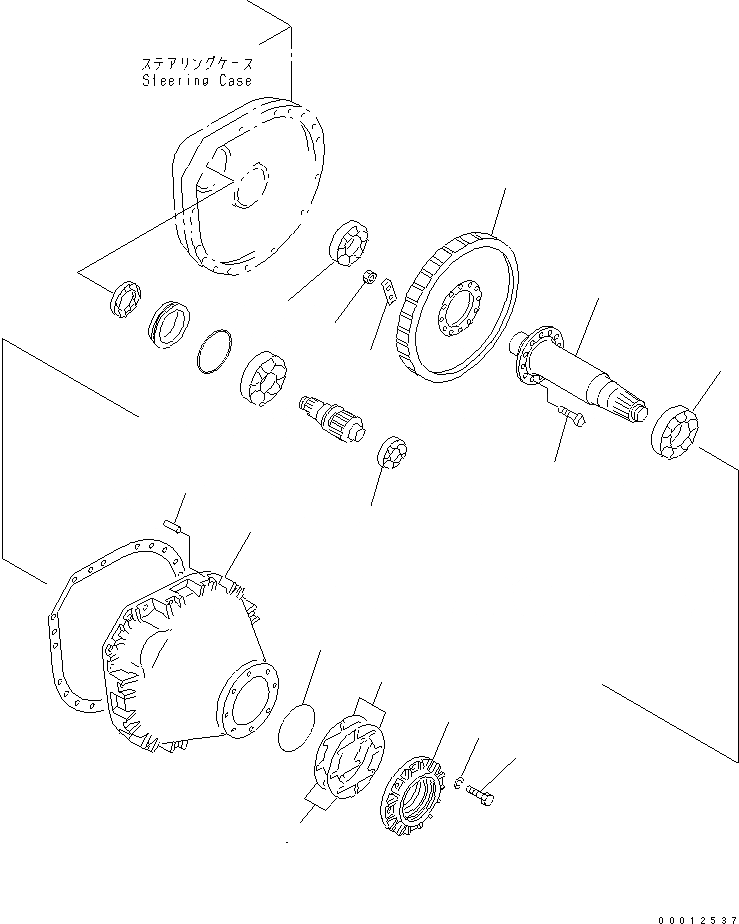 Схема запчастей Komatsu D21P-8E0 - КОНЕЧНАЯ ПЕРЕДАЧА(№9-) СИЛОВАЯ ПЕРЕДАЧА И КОНЕЧНАЯ ПЕРЕДАЧА