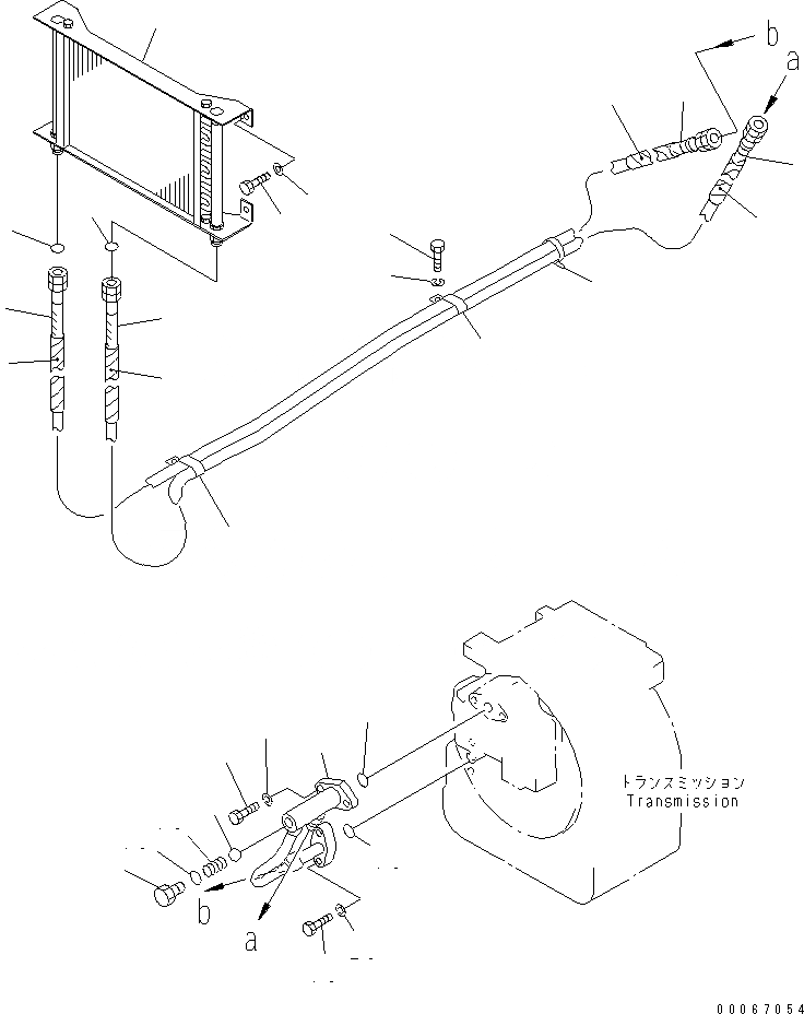 Схема запчастей Komatsu D21P-8E0 - ТРАНСМИССИЯ МАСЛ. ЛИНИЯ (ДЛЯ F-R ТРАНСМИССИЯ)(№9-) СИЛОВАЯ ПЕРЕДАЧА И КОНЕЧНАЯ ПЕРЕДАЧА
