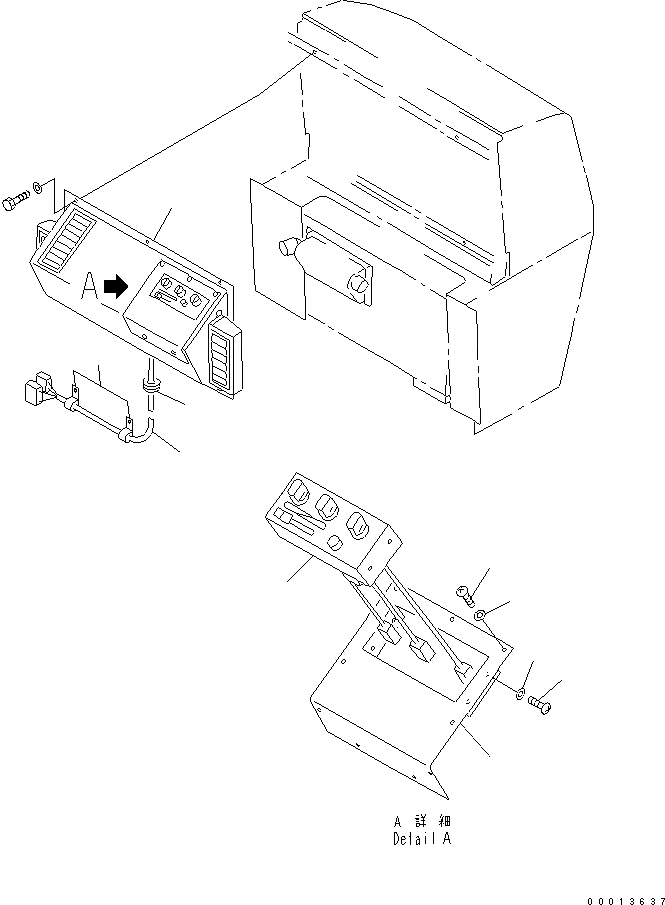 Схема запчастей Komatsu D21P-8E0 - КОНДИЦ. ВОЗДУХА (РЕШЕТКА И ПАНЕЛЬ УПРАВЛЕНИЯ)(№9-) КАБИНА ОПЕРАТОРА И СИСТЕМА УПРАВЛЕНИЯ
