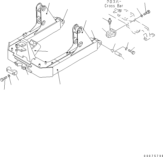 Схема запчастей Komatsu D21P-8E0 - DOZER РАМА (ДЛЯ PAT)(№9-) РАБОЧЕЕ ОБОРУДОВАНИЕ