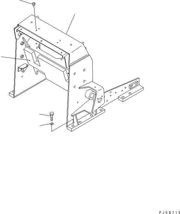 Схема запчастей Komatsu D21P-8 -  РАМА (ДЛЯ ЯПОН. DYNAMIC NOISE)(ДЛЯ ПЕДАЛЬ ЗАМЕДЛИТЕЛЯ ОБОРОТОВ) ОСНОВН. РАМА И КОМПОНЕНТЫ