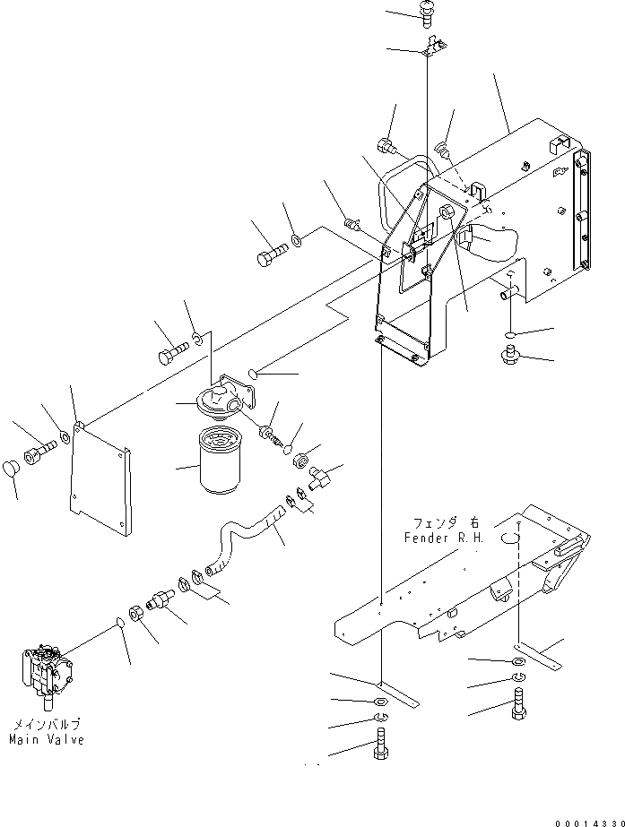 Схема запчастей Komatsu D21P-8T - ГИДР. БАК. ГИДРАВЛИКА