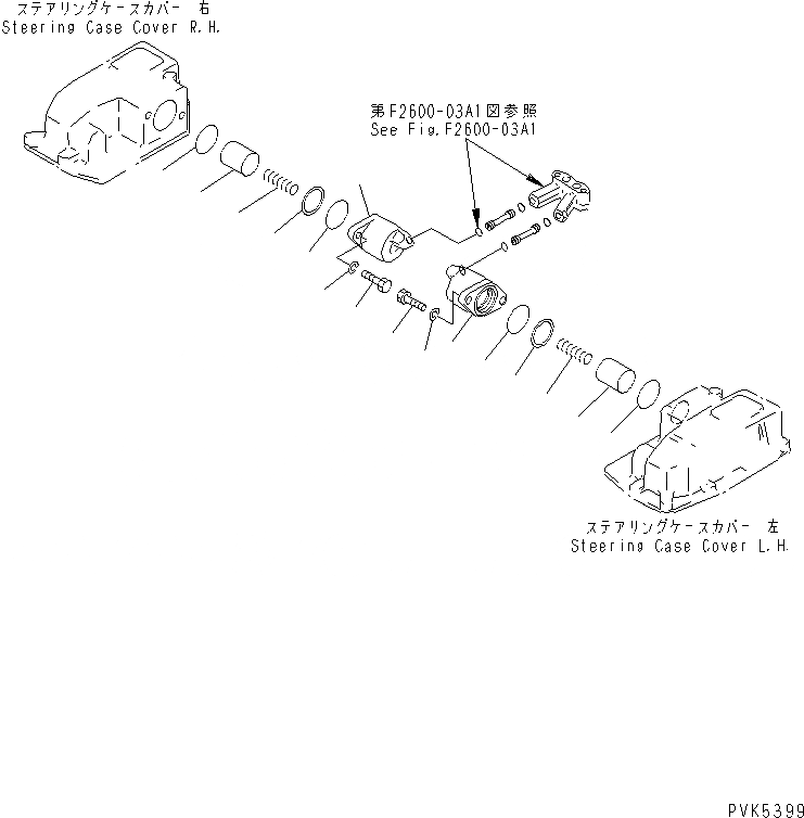 Схема запчастей Komatsu D21P-8T - ЦИЛИНДР РУЛЕВ. УПР-Я (ДЛЯ РЫЧАГИ РУЛЕВ. УПРАВЛЕНИЕ) СИЛОВАЯ ПЕРЕДАЧА И КОНЕЧНАЯ ПЕРЕДАЧА