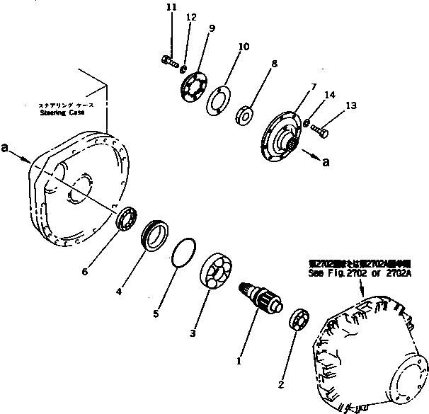 Схема запчастей Komatsu D21PG-7A - КОНЕЧНАЯ ПЕРЕДАЧА И ВАЛ ОСНОВН. МУФТА¤ ДЕМПФЕР¤ ТРАНСМИССИЯ¤ РУЛЕВ. УПРАВЛЕНИЕ И КОНЕЧНАЯ ПЕРЕДАЧА