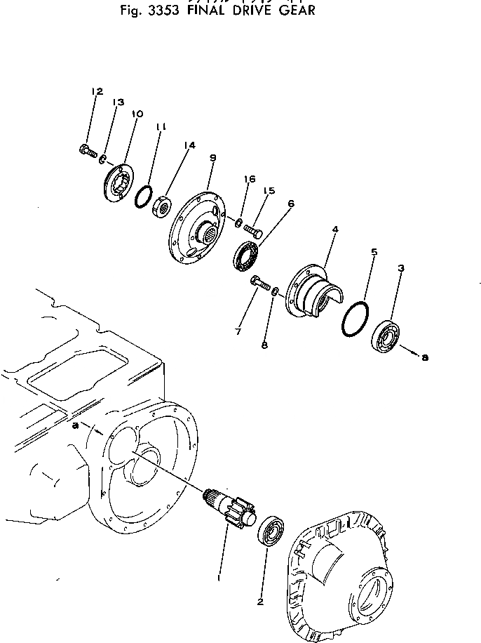 Схема запчастей Komatsu D21PL-5 - КОНЕЧНАЯ ПЕРЕДАЧА И ВАЛ СИСТЕМАУПРАВЛЕНИЯ ПОВОРОТОМ И КОНЕЧНАЯ ПЕРЕДАЧА