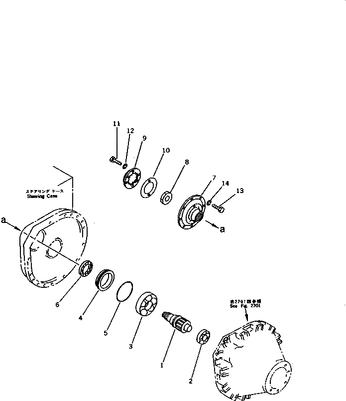 Схема запчастей Komatsu D21PL-6 - КОНЕЧНАЯ ПЕРЕДАЧА И ВАЛ ОСНОВН. МУФТА¤ ДЕМПФЕР ¤ТРАНСМИССИЯ¤ РУЛЕВ. УПРАВЛЕНИЕ И КОНЕЧНАЯ ПЕРЕДАЧА