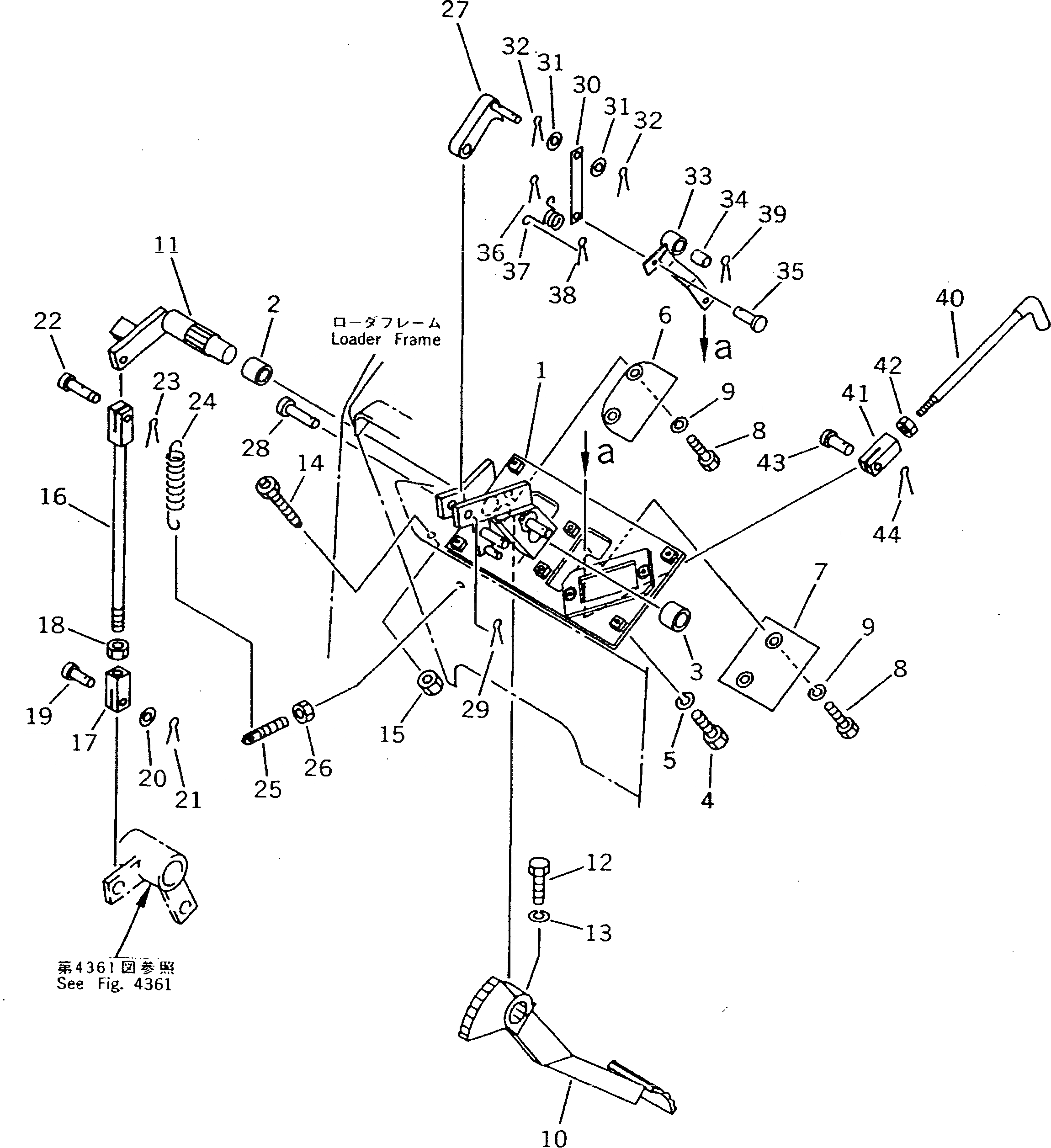 Схема запчастей Komatsu D21PL-7 - ПЕДАЛЬ ТОРМОЗА (С КАБИНОЙ) (ДЛЯ MONO РЫЧАГ РУЛЕВ. УПРАВЛЕНИЕ) СИСТЕМА УПРАВЛЕНИЯ