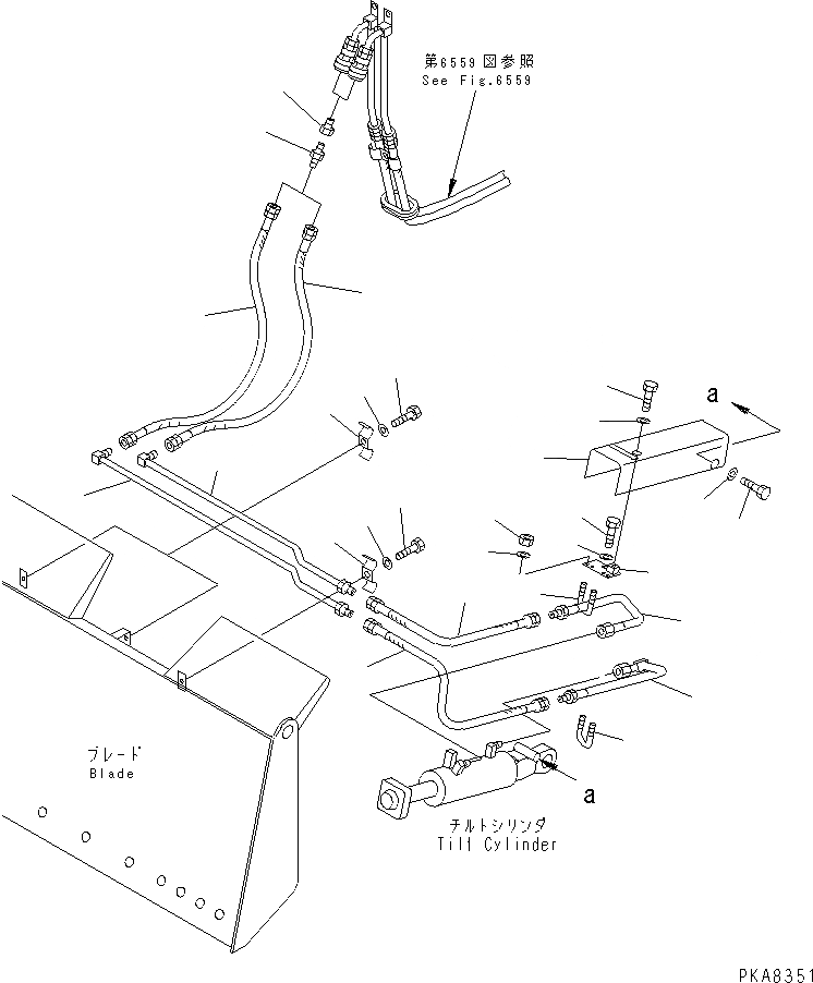 Схема запчастей Komatsu D21PL-7 - ГИДРОЛИНИЯ (ЦИЛИНДР ПЕРЕКОСА ЛИНИЯ) (DOZER )        (ДЛЯ УДЛИНН. ГУСЕНИЦЫ СПЕЦ-Я.) РАБОЧЕЕ ОБОРУДОВАНИЕ