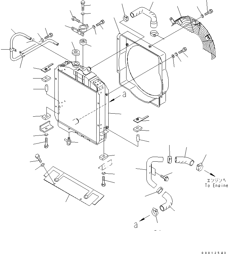 Схема запчастей Komatsu D21PL-8 - ОХЛАЖД-Е СИСТЕМА ОХЛАЖДЕНИЯ