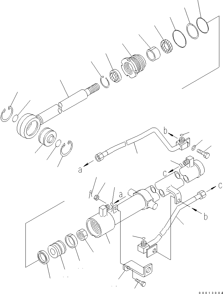 Схема запчастей Komatsu D21PL-8 - ЦИЛИНДР ПОДЪЕМА ОТВАЛА ОСНОВН. КОМПОНЕНТЫ И РЕМКОМПЛЕКТЫ