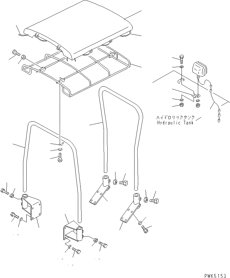 Схема запчастей Komatsu D21Q-7-M - CANVAS НАВЕС КАБИНА ОПЕРАТОРА И СИСТЕМА УПРАВЛЕНИЯ