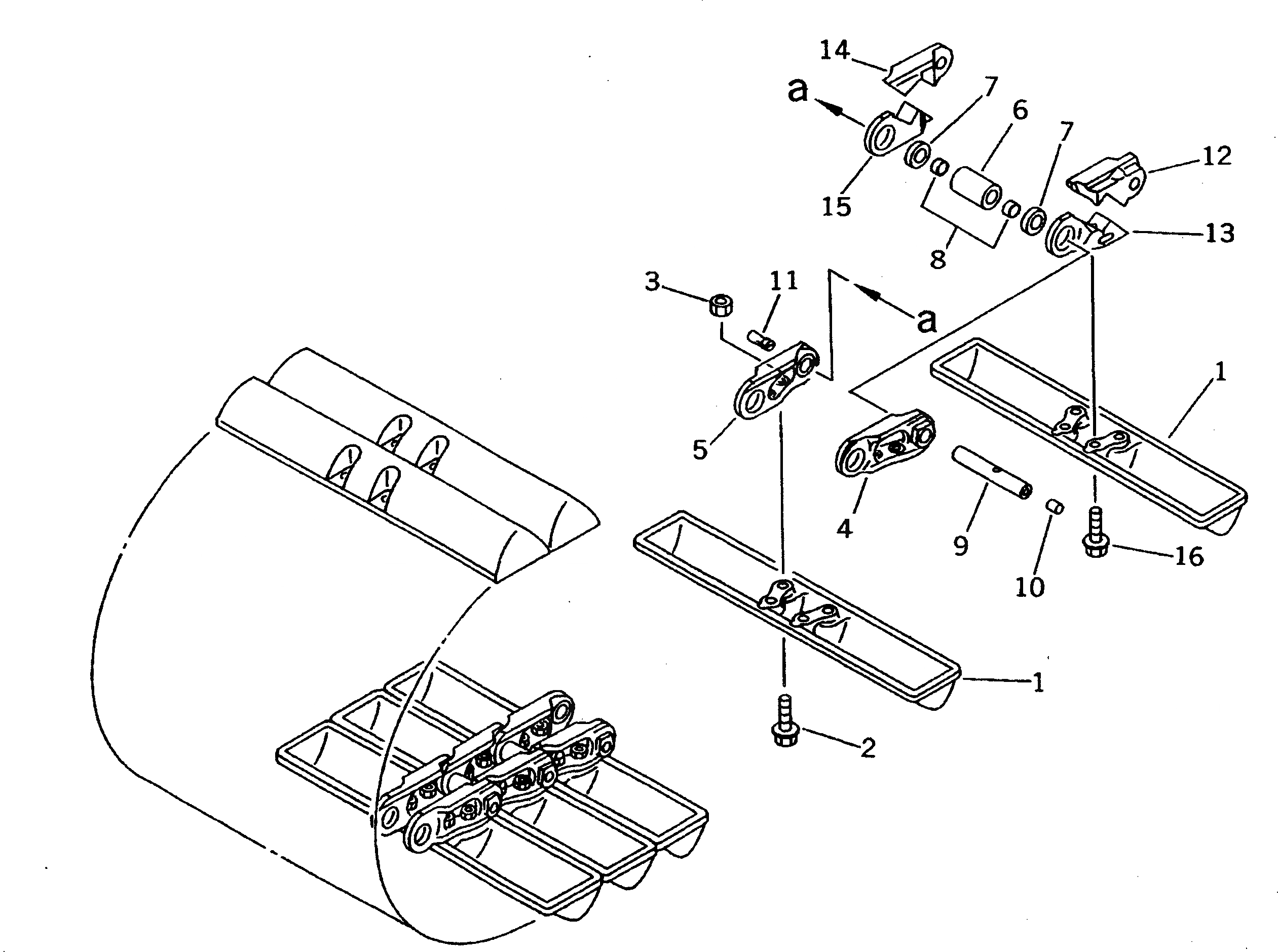 Схема запчастей Komatsu D21Q-7 - ГУСЕНИЦЫ (СМАЗЫВ. ТИПА) КАТАЛОГИ ЗЧ