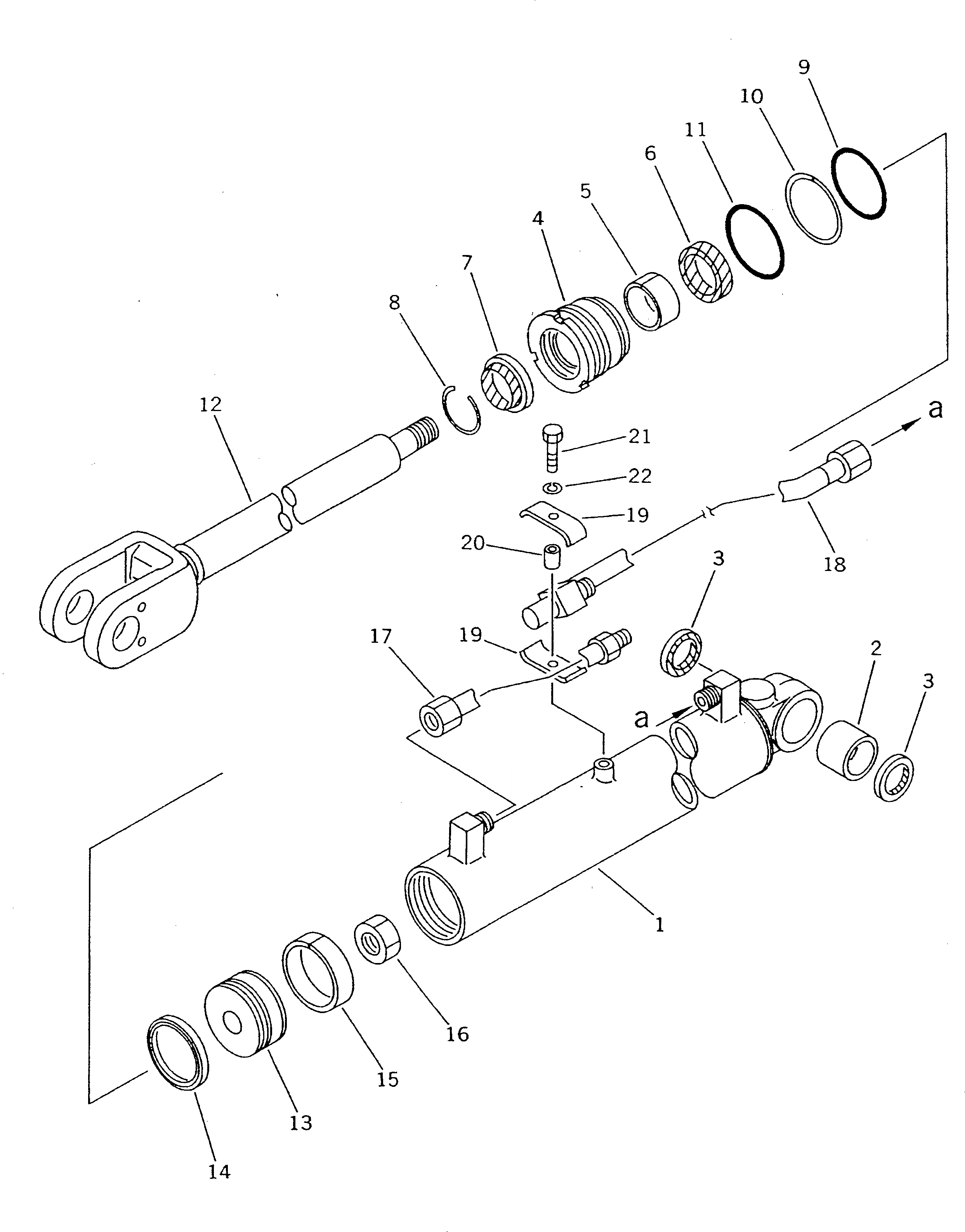 Схема запчастей Komatsu D21S-6 - ГИДРОЦИЛИНДР ПОДЪЕМА УПРАВЛ-Е РАБОЧИМ ОБОРУДОВАНИЕМ