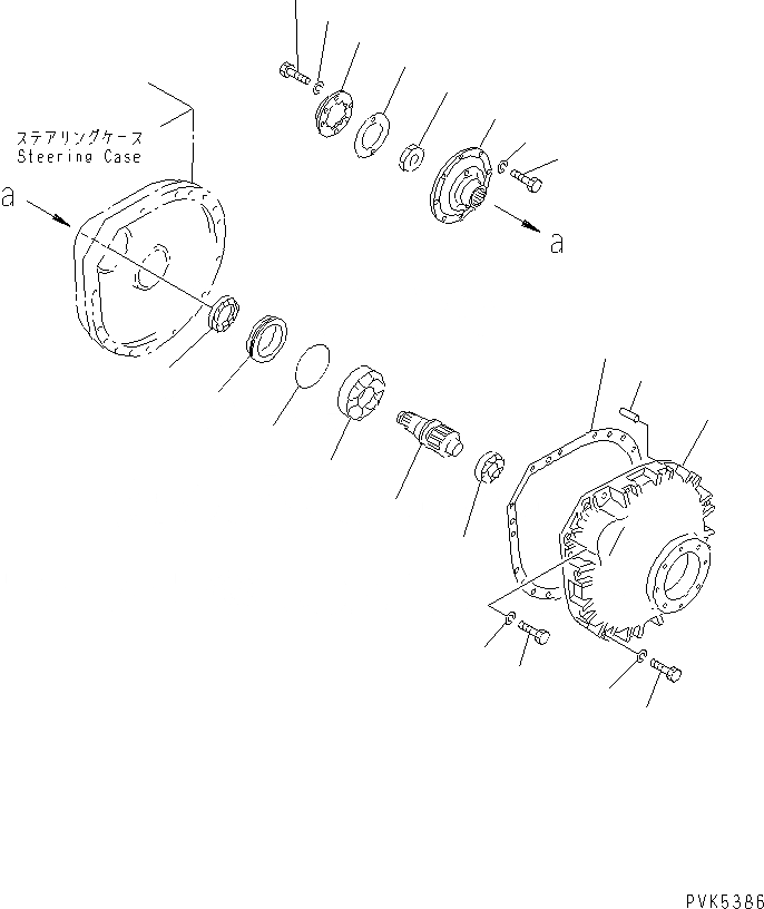 Схема запчастей Komatsu D21S-7 - КОНЕЧНАЯ ПЕРЕДАЧА СИЛОВАЯ ПЕРЕДАЧА И КОНЕЧНАЯ ПЕРЕДАЧА