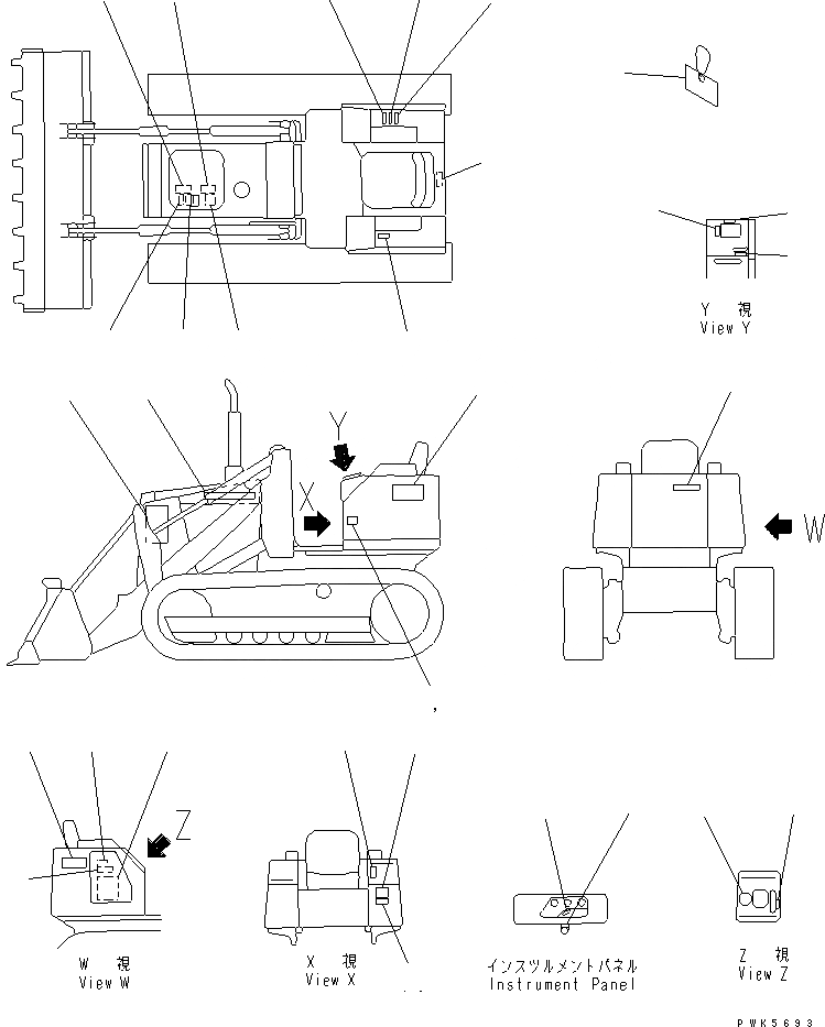Схема запчастей Komatsu D21S-7 - МАРКИРОВКА (ПОРТУГАЛ.)(№-) МАРКИРОВКА