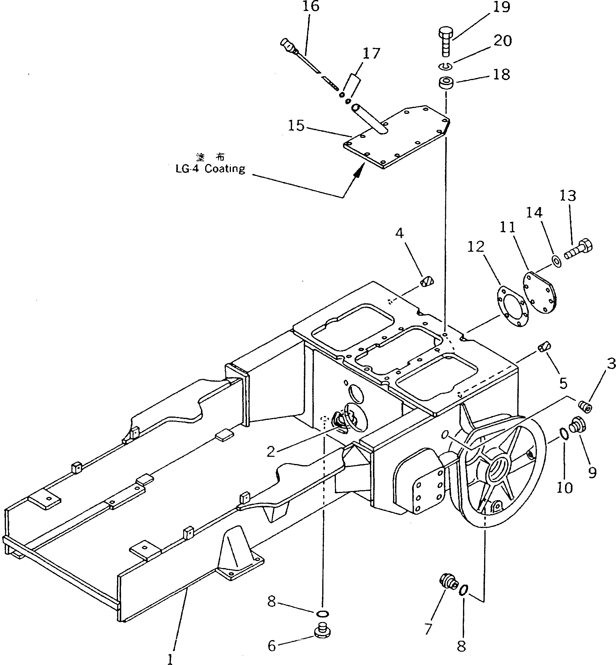 Схема запчастей Komatsu D21S-7 - КОРПУС БЛОКА УПРАВЛЕНИЯ ПОВОРОТОМ И ОСНОВНАЯ РАМА (ДЛЯ ПОЛУ-УДЛИНН. РУКОЯТЬ) ОСНОВН. МУФТА¤ ДЕМПФЕР¤ ТРАНСМИССИЯ¤ РУЛЕВ. УПРАВЛЕНИЕ И КОНЕЧНАЯ ПЕРЕДАЧА