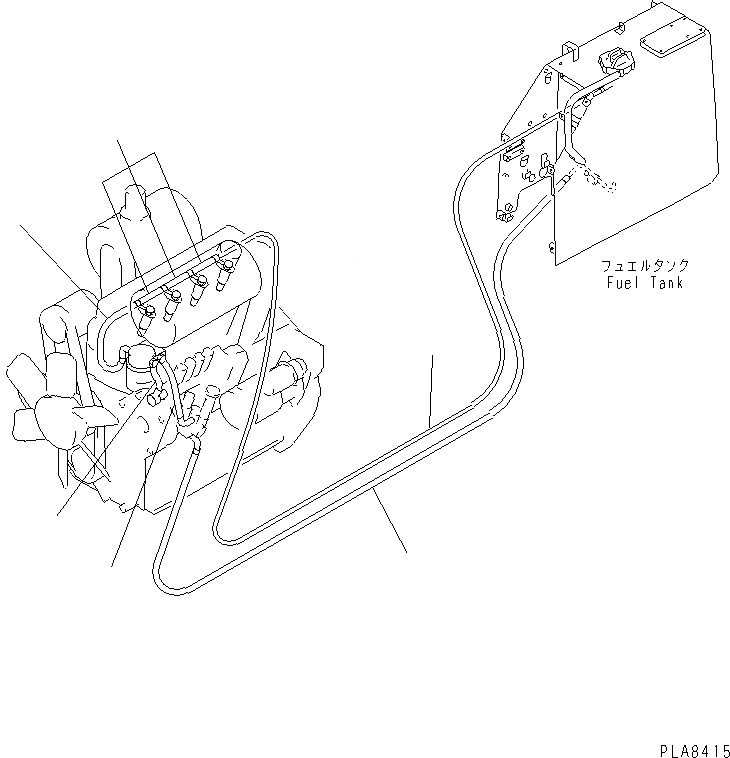 Схема запчастей Komatsu D21S-7 - ЧАСТИ ДЛЯ ПЕРИОДИЧ. ЗАМЕНЫ (/) (ТОПЛИВН. ШЛАНГИ) КАТАЛОГИ ЗЧ