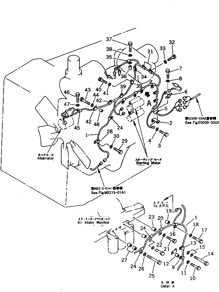Схема запчастей Komatsu D275A-2 - ОСНОВН. Э/ПРОВОДКА (/) (МОРОЗОУСТОЙЧИВ. СПЕЦ-Я) КОМПОНЕНТЫ ДВИГАТЕЛЯ