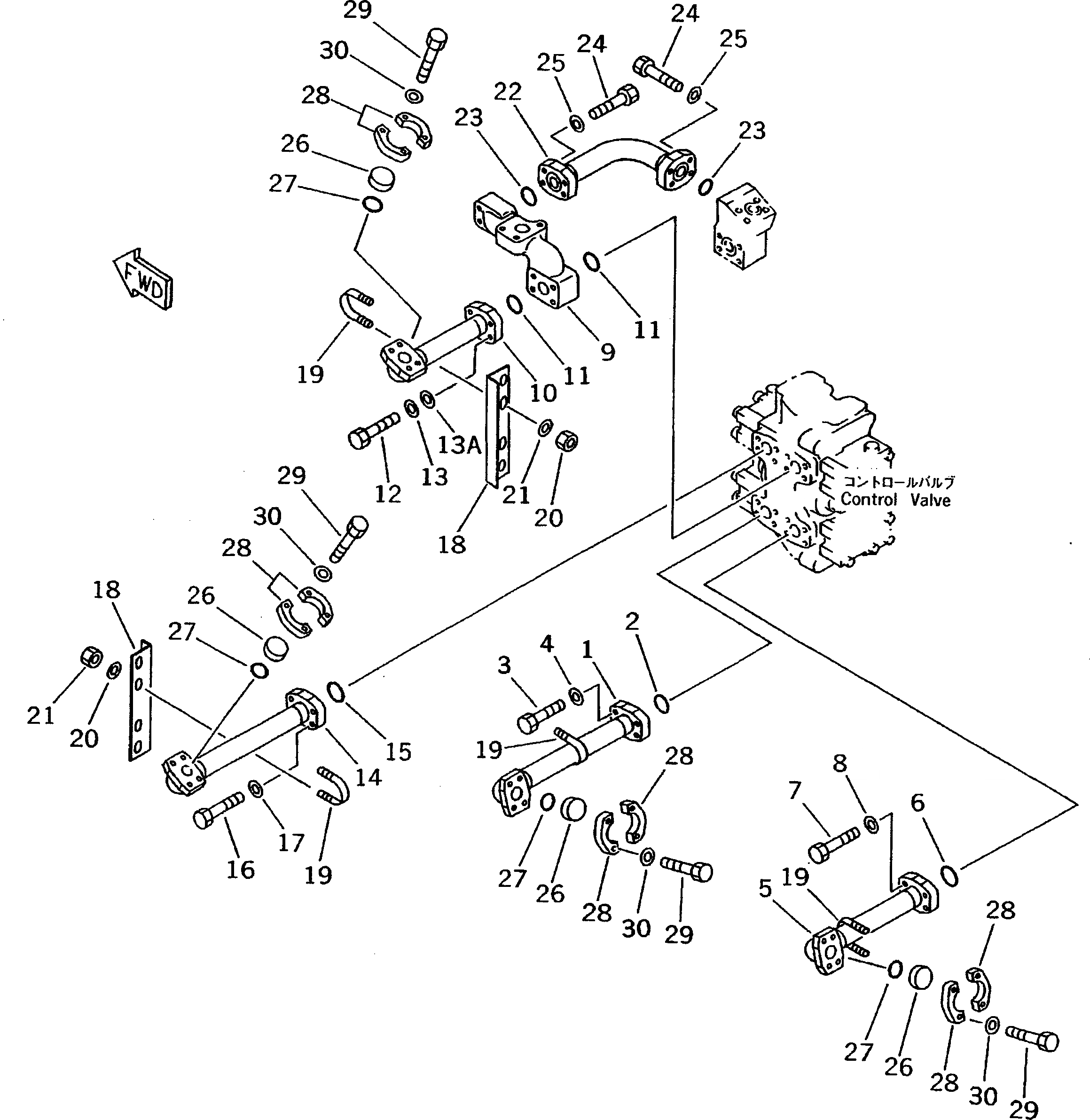 Схема запчастей Komatsu D275A-2 - РЫХЛИТЕЛЬ КЛАПАН И КРЕПЛЕНИЕ (/) (МОРОЗОУСТОЙЧИВ. СПЕЦ-Я) ГИДРАВЛИКА