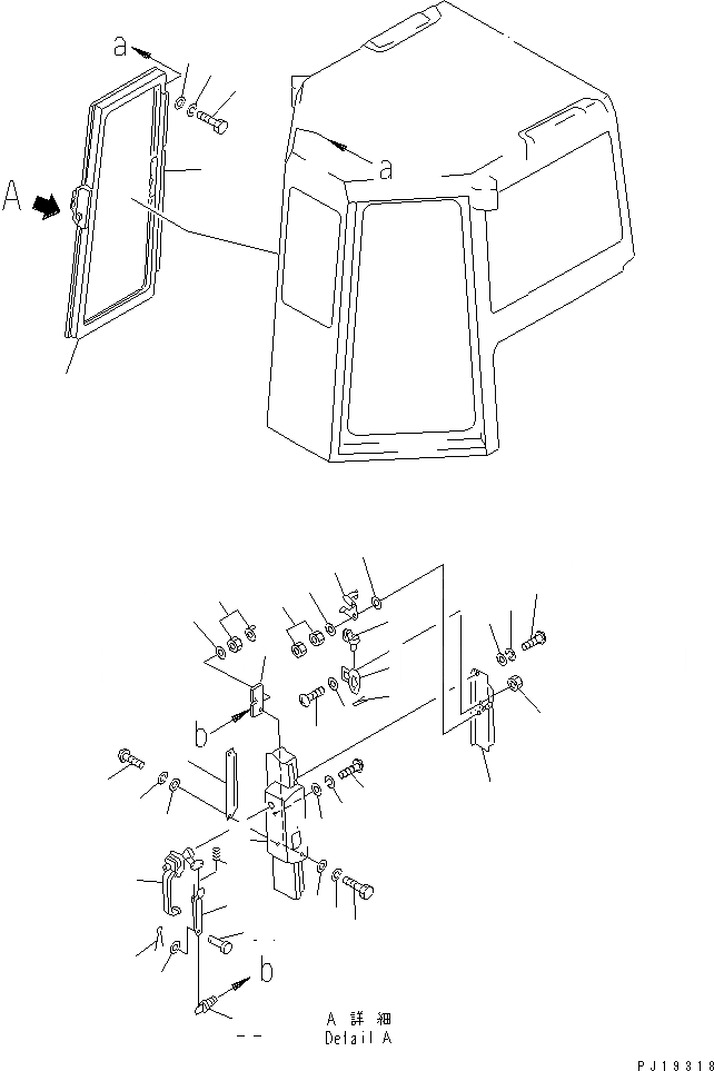 Схема запчастей Komatsu D275A-2 - КАБИНА (/)¤ ЗАМОК ДВЕРИ¤ ПРАВ. (МОРОЗОУСТОЙЧИВ. СПЕЦ-Я)(№7-) КАБИНА ОПЕРАТОРА И СИСТЕМА УПРАВЛЕНИЯ