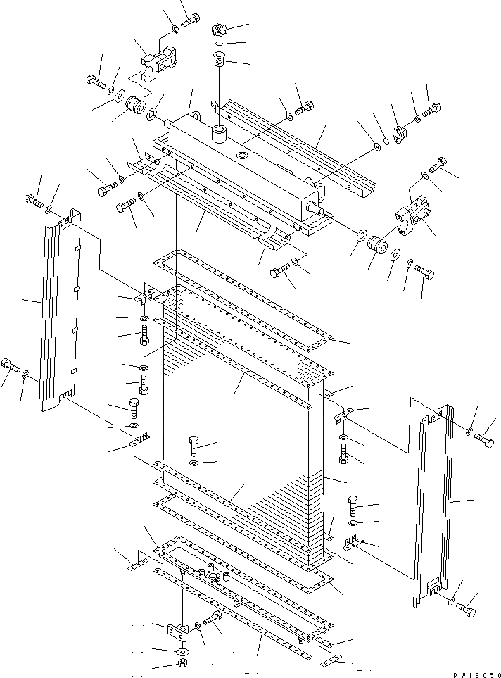 Схема запчастей Komatsu D275A-2 - РАДИАТОР (МОРОЗОУСТОЙЧИВ. СПЕЦ-Я) ЧАСТИ КОРПУСА