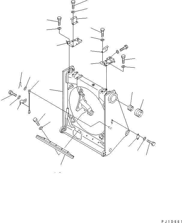 Схема запчастей Komatsu D275A-2 - ЗАЩИТА РАДИАТОРА (МОРОЗОУСТОЙЧИВ. СПЕЦ-Я) ЧАСТИ КОРПУСА