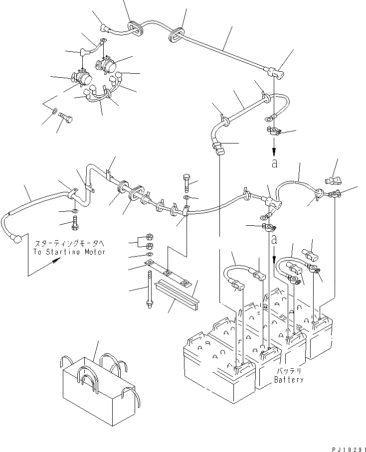 Схема запчастей Komatsu D275A-2 - ДЕРЖАТЕЛЬ АККУМ. (МОРОЗОУСТОЙЧИВ. СПЕЦ-Я) ЧАСТИ КОРПУСА
