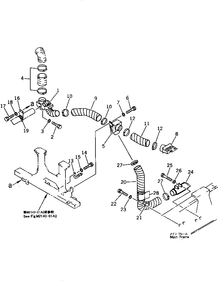 Схема запчастей Komatsu D275A-2 - ОБОГРЕВАТЕЛЬ. И ВОЗДУХОВОДЫ (/) (МОРОЗОУСТОЙЧИВ. СПЕЦ-Я) ЧАСТИ КОРПУСА