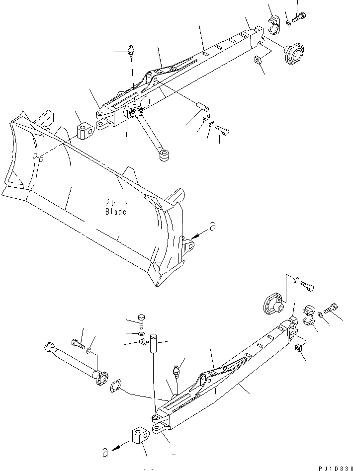 Схема запчастей Komatsu D275A-2 - ПРЯМ. РАМА (МОРОЗОУСТОЙЧИВ. СПЕЦ-Я) РАБОЧЕЕ ОБОРУДОВАНИЕ