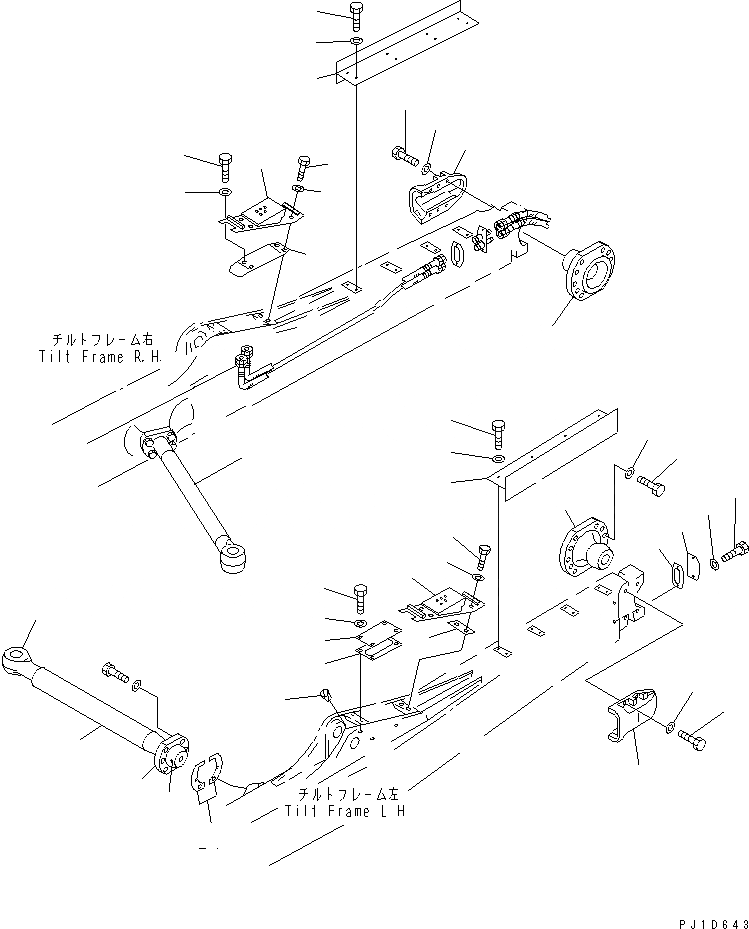 Схема запчастей Komatsu D275A-2 - ПЕРЕКОС. ОТВАЛА ТРУБЫ КРЫШКАAND РУКОЯТЬ (МОРОЗОУСТОЙЧИВ. СПЕЦ-Я) РАБОЧЕЕ ОБОРУДОВАНИЕ