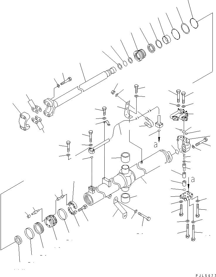 Схема запчастей Komatsu D275A-2 - ЦИЛИНДР ПОДЪЕМА ОТВАЛА (ВНУТР. ЧАСТИ) (МОРОЗОУСТОЙЧИВ. СПЕЦ-Я)(№-) ОСНОВН. КОМПОНЕНТЫ И РЕМКОМПЛЕКТЫ