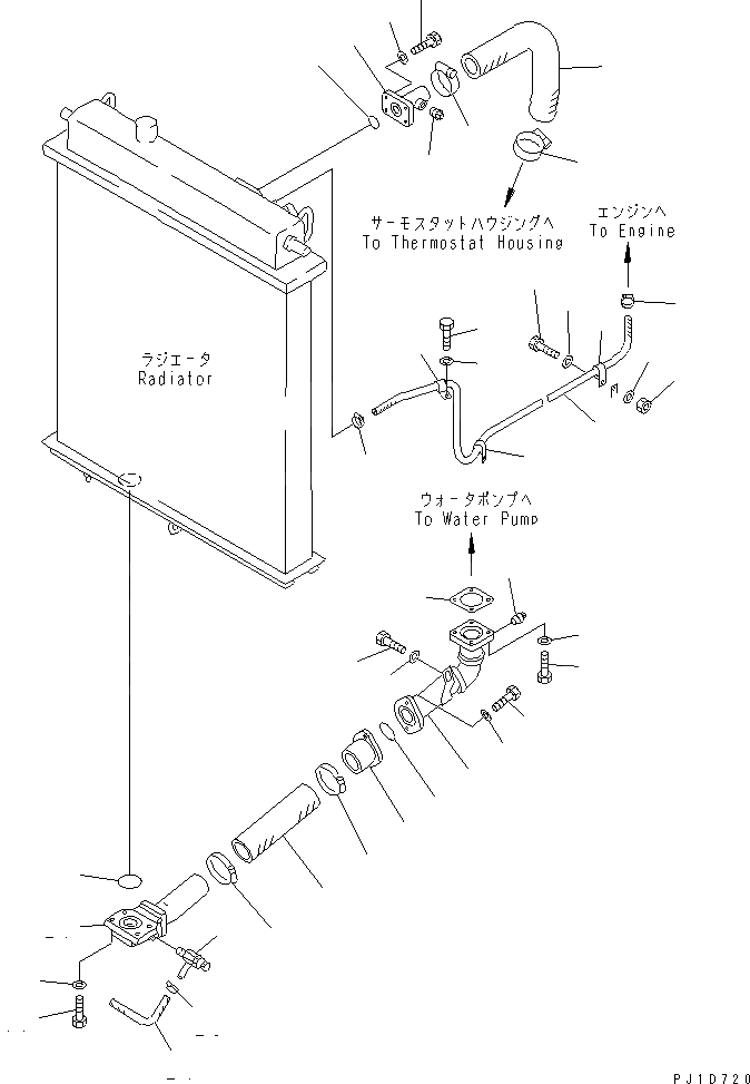 Схема запчастей Komatsu D275A-2 - ЛИНИЯ ОХЛАЖДЕНИЯ (СПЕЦ-Я ДЛЯ БОЛЬШИХ ВЫСОТ.) СИСТЕМА ОХЛАЖДЕНИЯ
