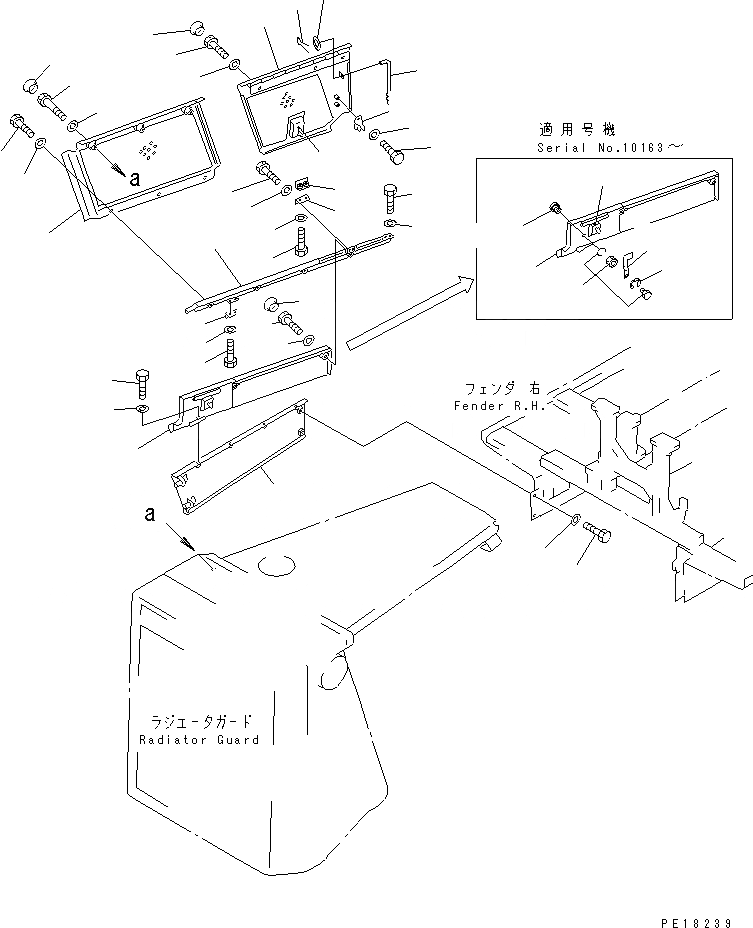 Схема запчастей Komatsu D275A-2 - БОКОВ. КРЫШКА ПРАВ. ЧАСТИ КОРПУСА