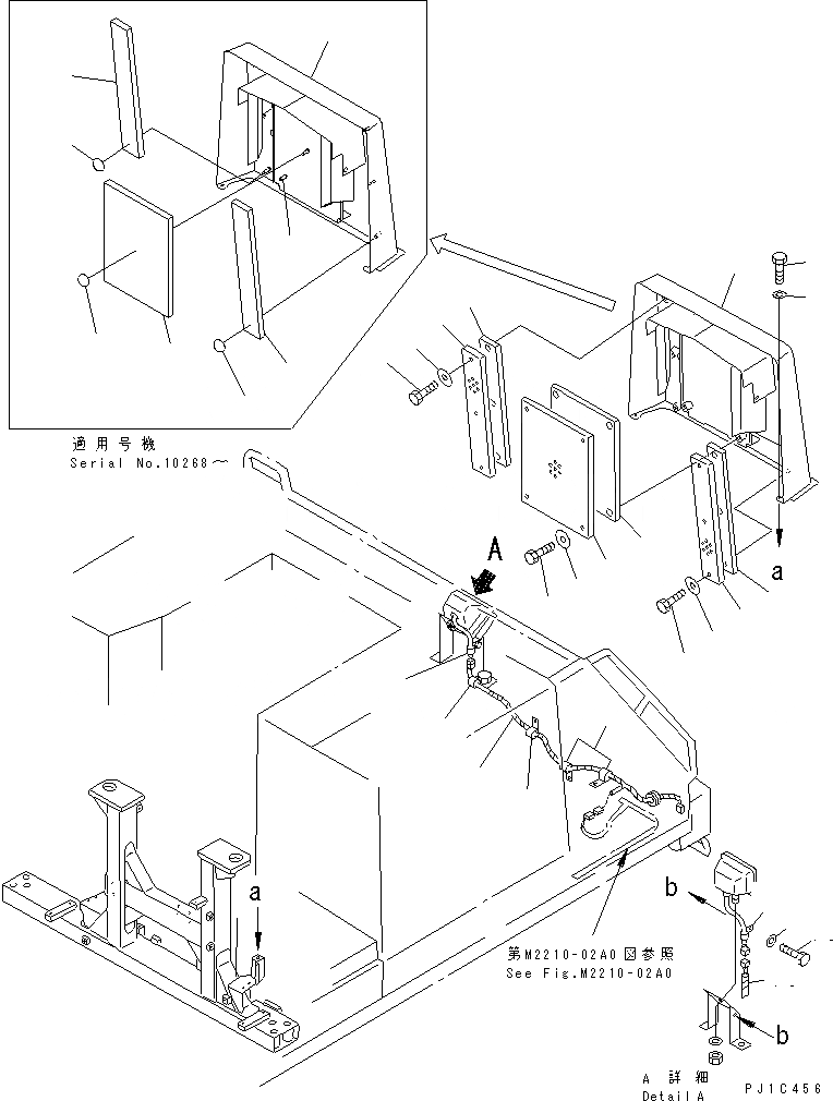 Схема запчастей Komatsu D275A-2 - КРЕПЛЕНИЕ КАПОТА КРЫШКАAND ОСВЕЩЕНИЕ Э/ПРОВОДКА (ШУМОПОДАВЛ. СПЕЦ-Я ДЛЯ СТРАН ЕС) ЧАСТИ КОРПУСА