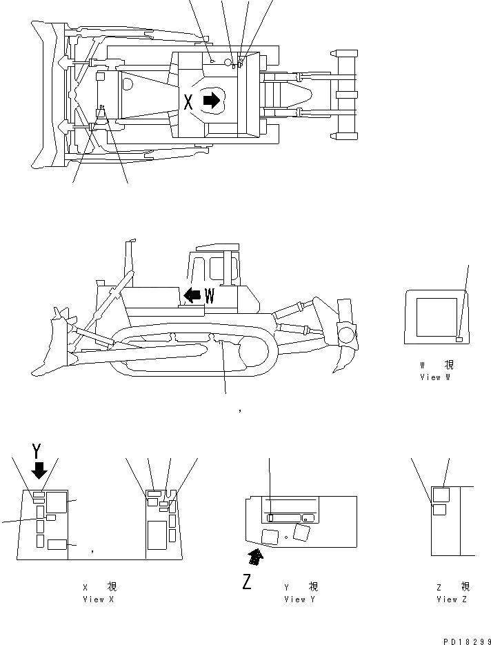 Схема запчастей Komatsu D275A-2 - МАРКИРОВКА (/) (АНГЛ.)(№-) МАРКИРОВКА