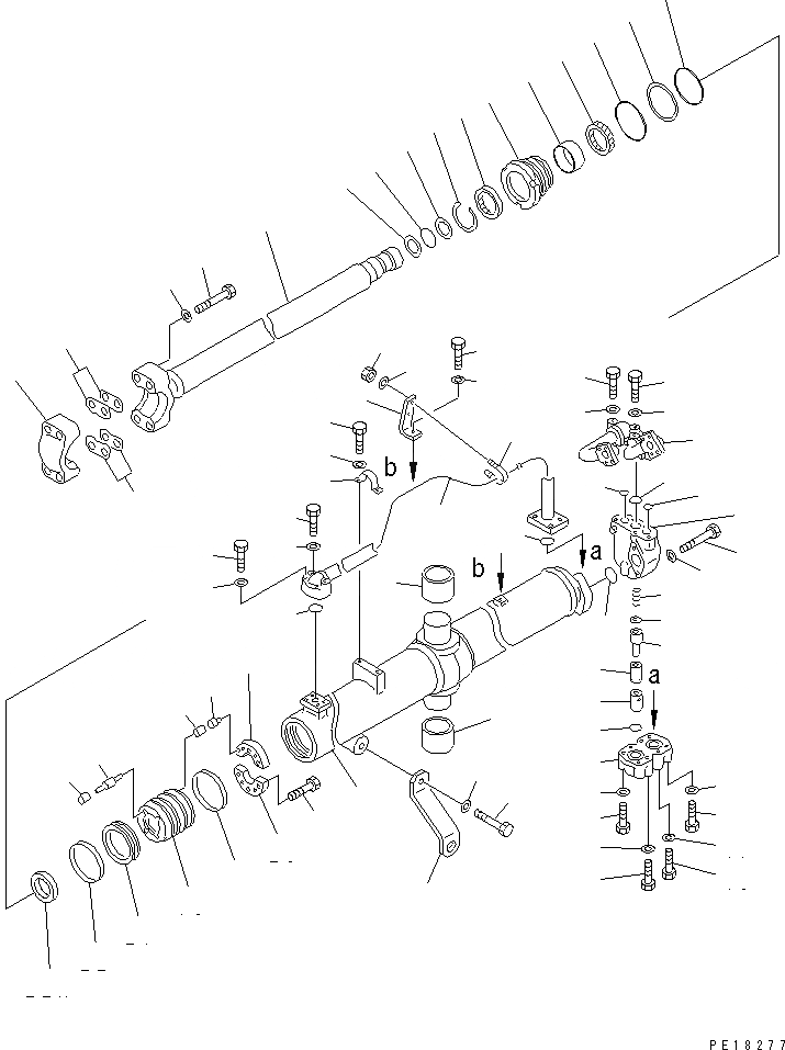 Схема запчастей Komatsu D275A-2 - ЦИЛИНДР ПОДЪЕМА ОТВАЛА (ВНУТР. ЧАСТИ) ОСНОВН. КОМПОНЕНТЫ И РЕМКОМПЛЕКТЫ