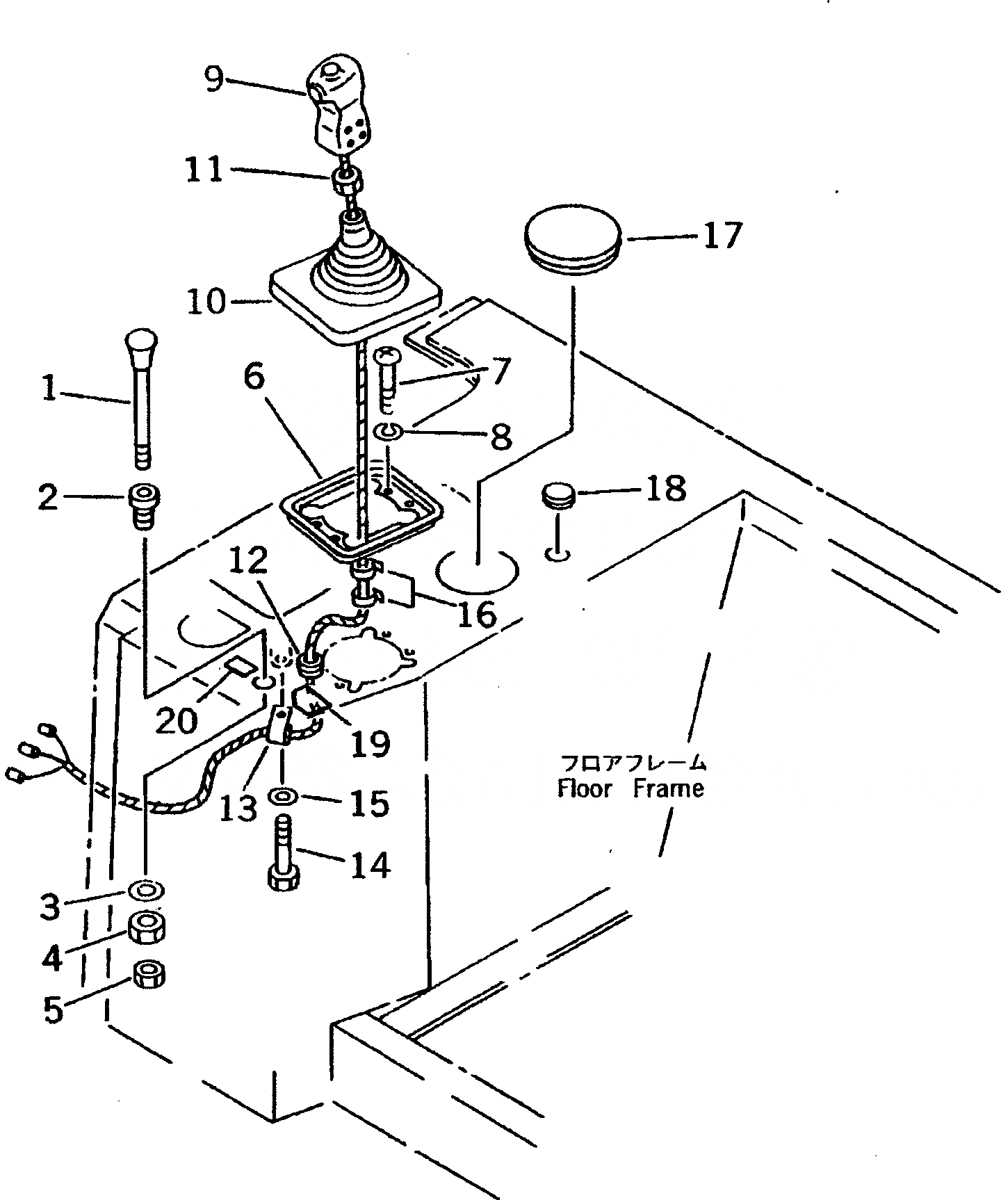 Схема запчастей Komatsu D275A-2 - РЫЧАГ УПРАВЛЕНИЯ ОТВАЛОМ БЛОКИР. И KNOB (НАКЛОНЯЕМ. ОТВАЛ)       (БЕЗ РЫХЛИТЕЛЯ) КАБИНА ОПЕРАТОРА И СИСТЕМА УПРАВЛЕНИЯ
