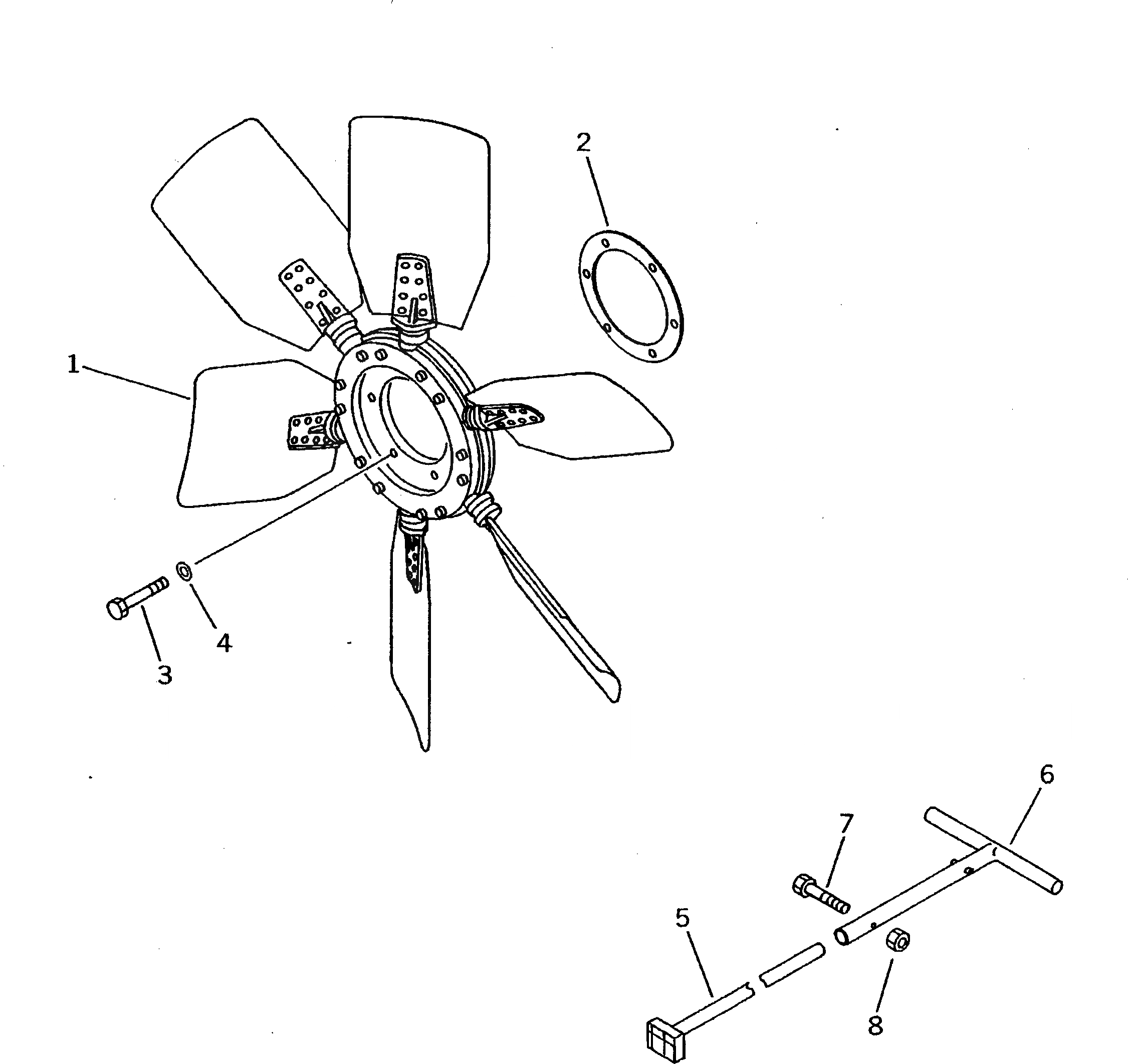 Схема запчастей Komatsu D275A-2 - РЕВЕРСИВНЫЙ ВЕНТИЛЯТОР ЧАСТИ КОРПУСА