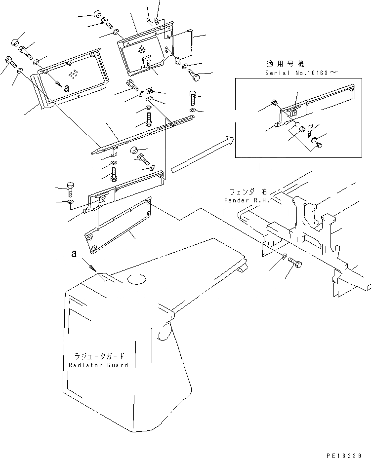 Схема запчастей Komatsu D275A-2 - БОКОВ. КРЫШКА ПРАВ. ЧАСТИ КОРПУСА