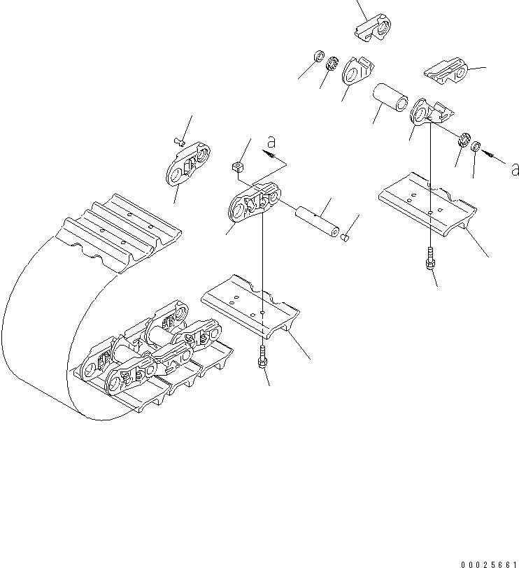 Схема запчастей Komatsu D275A-2 - ГУСЕНИЦЫ (MM ШИР.) (2 СЦЕПНЫХ ЗВЕНА)            (ДЛЯ ANTI CHIPПАЛЕЦG)(№-) ХОДОВАЯ