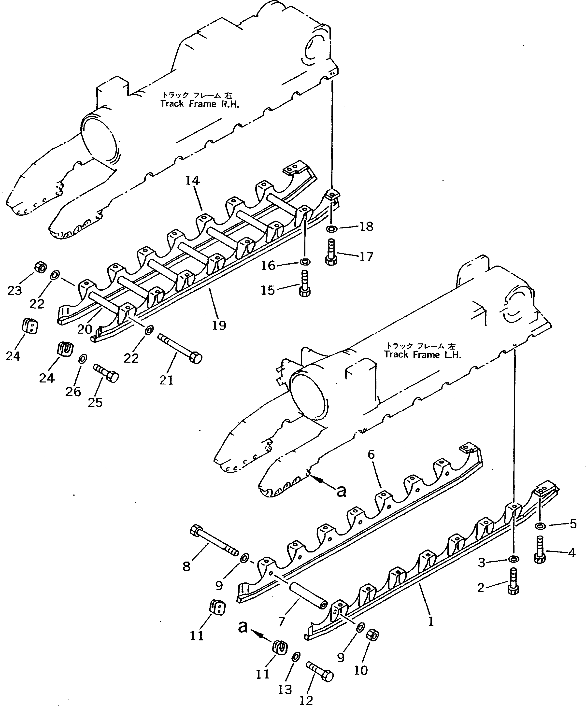 Схема запчастей Komatsu D275A-2 - ЗАЩИТА ОПОРНЫХ КАТКОВ ХОДОВАЯ