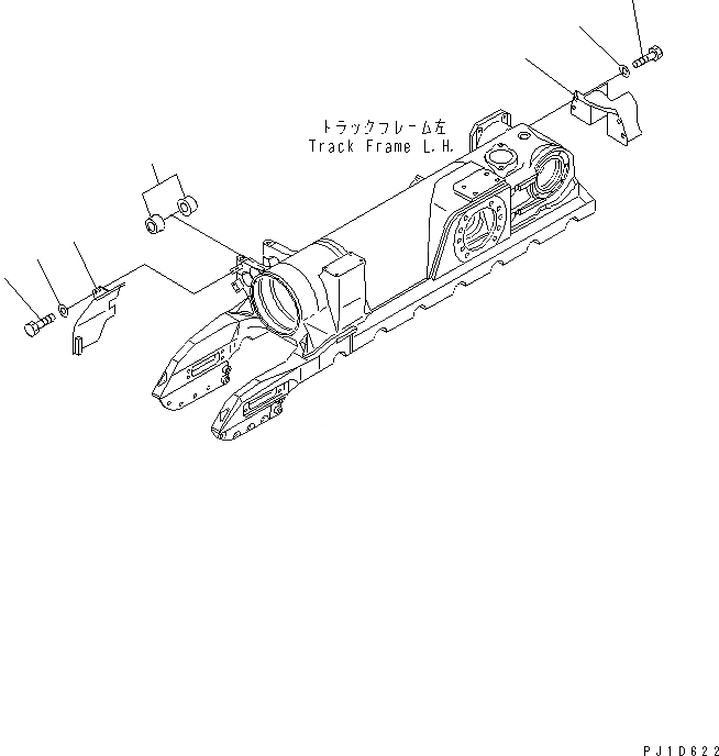 Схема запчастей Komatsu D275A-2 - КРЫШКИ (ЛЕВ.) ХОДОВАЯ